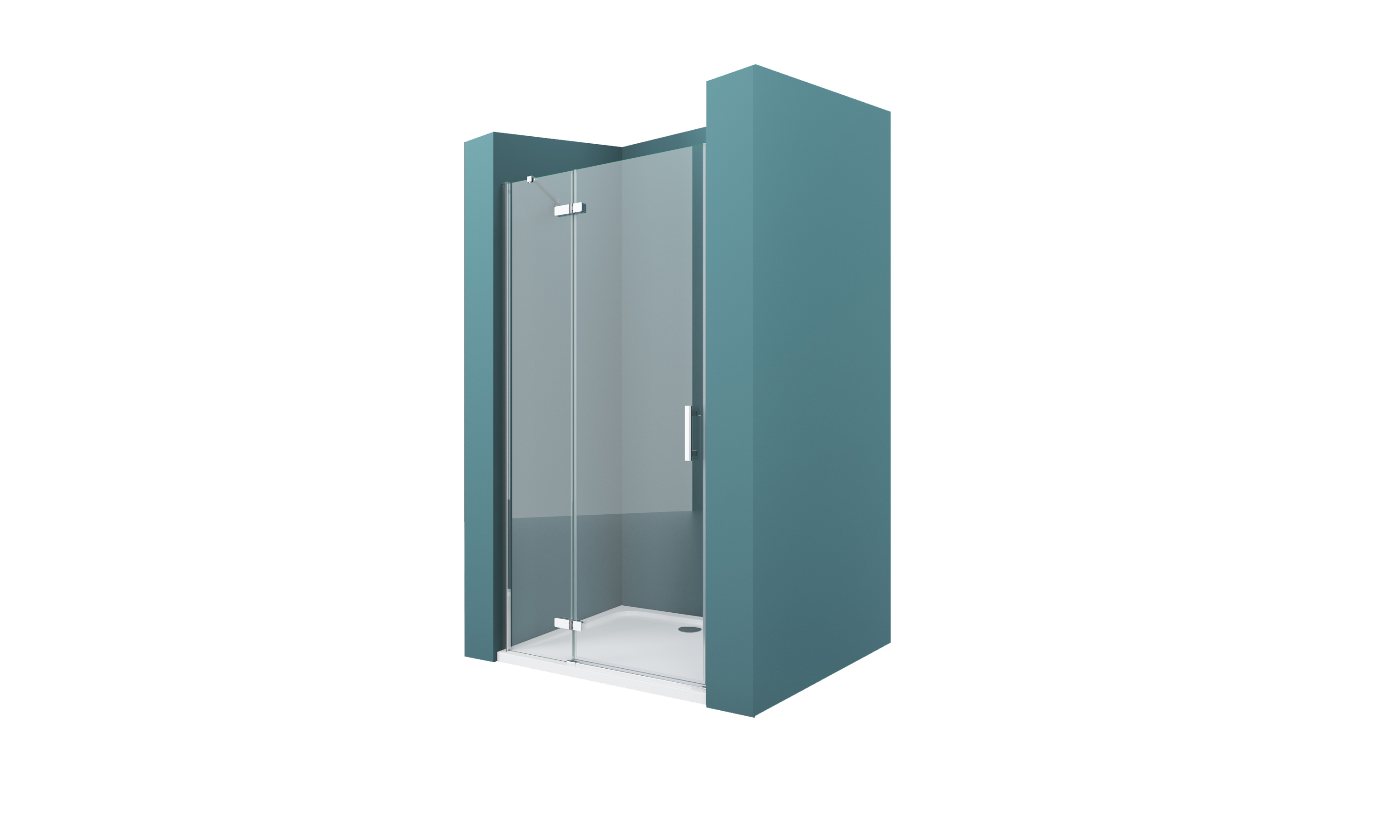душевая дверь belbagno kraft-b-12-60/60-c-cr 120x195 стекло прозрачное, профиль хром