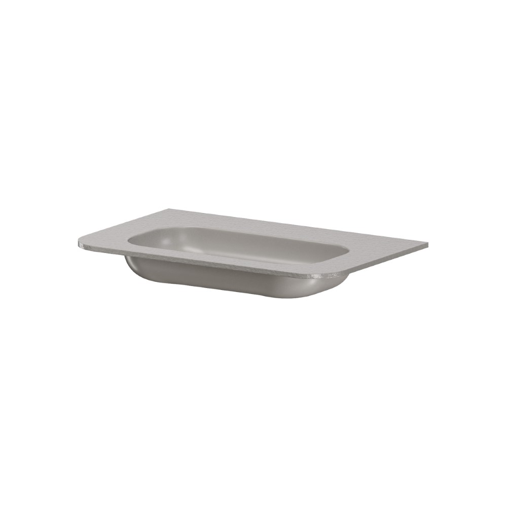умывальник моноблок armadi art voi 80 см 786-080-sf-sg без отв. stone finish stone grey, серый камень