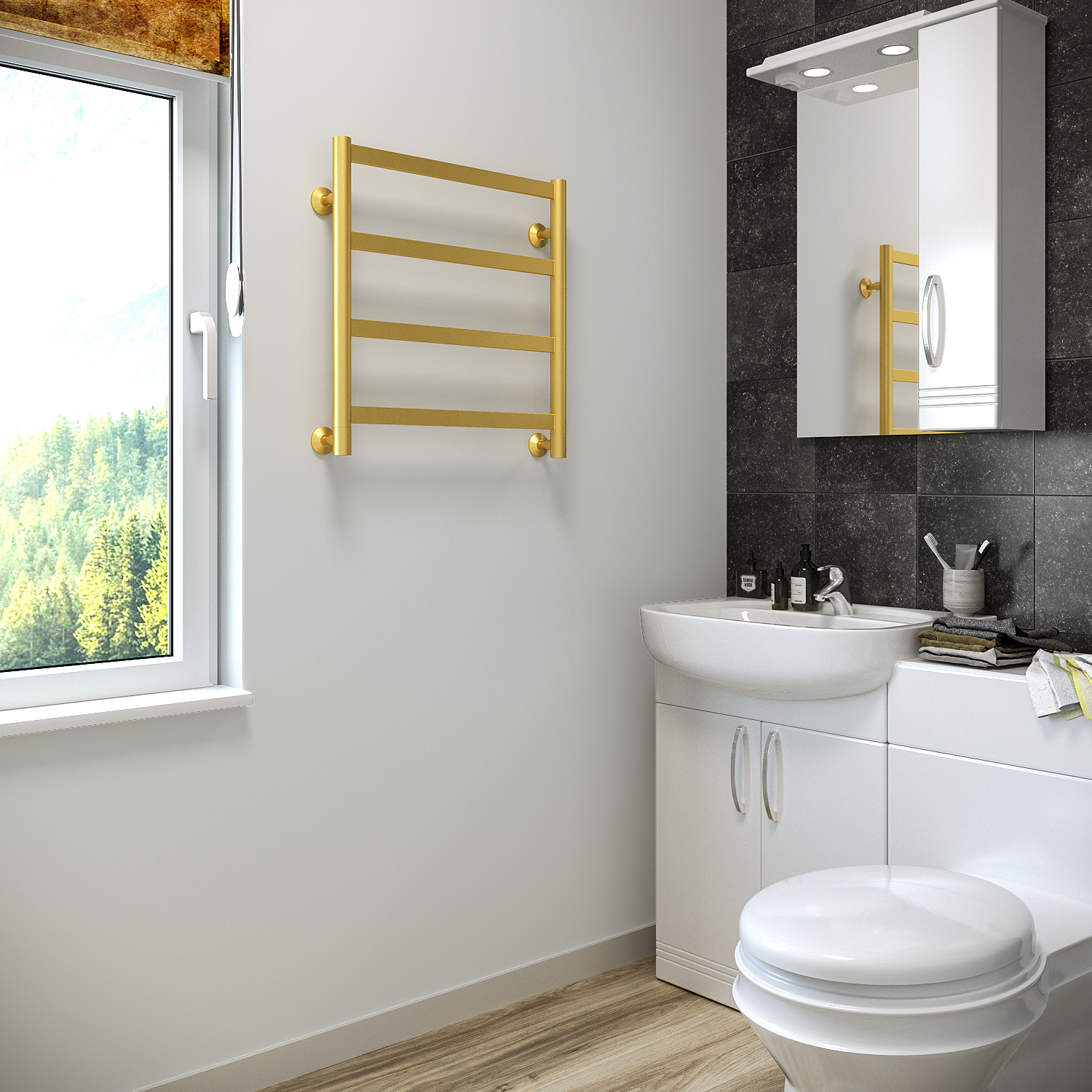 полотенцесушитель водяной stinox maxima 50x50 золото сатин