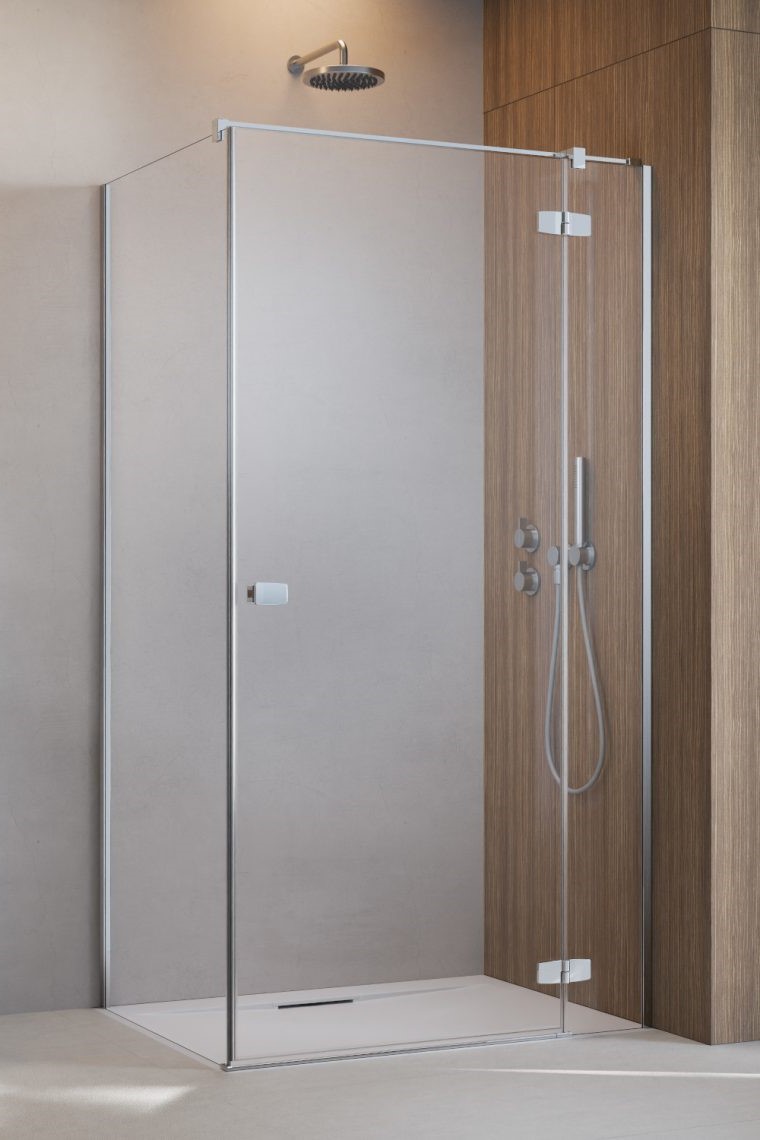 душевой уголок radaway fuenta kdj 110x110 правый, стекла прозрачные, профиль хром
