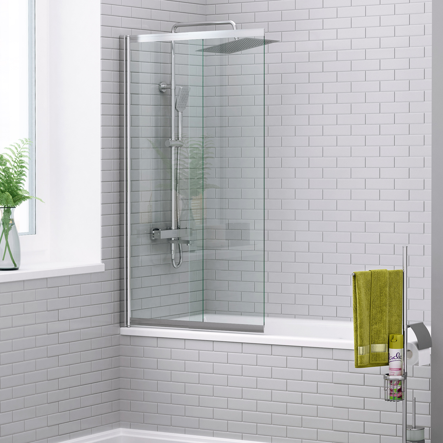 шторка на ванну wasserkraft main 41s02-100ws 100x140