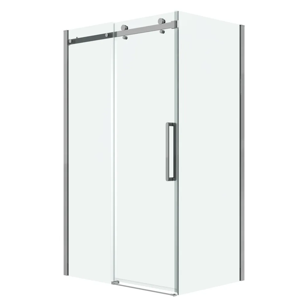 душевой уголок grossman classic 130x100 стекла прозрачные, профиль хром