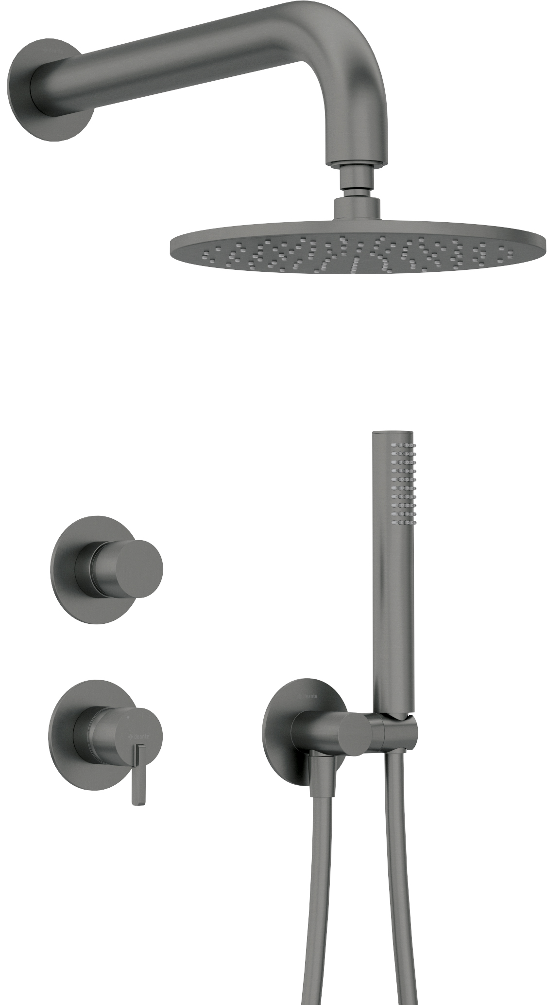душевая система скрытого монтажа deante silia titanium nqs_d9yk титан