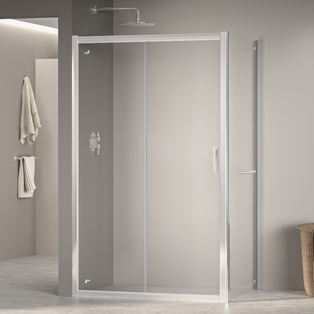 душевой уголок rgw passage pa-76-1 160x90 прозрачное стекло / профиль хром