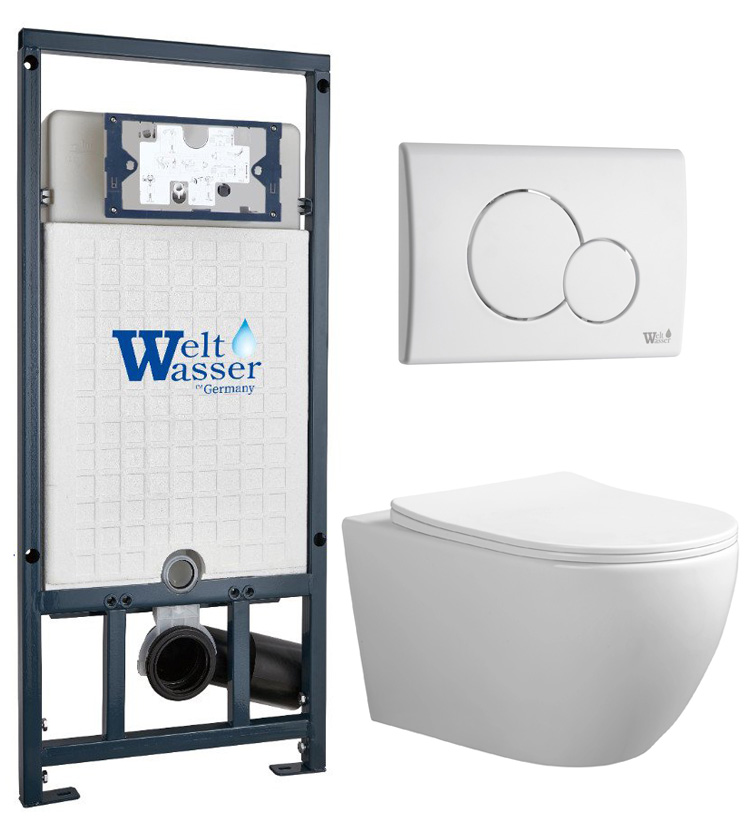 комплект инсталляции welt-wasser marberg 507 rd с унитазом ceruttispa orlter aria tornado и белой клавишей смыва
