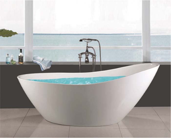 ванна акриловая esbano london (white) 180x80 отдельностоящая, белая