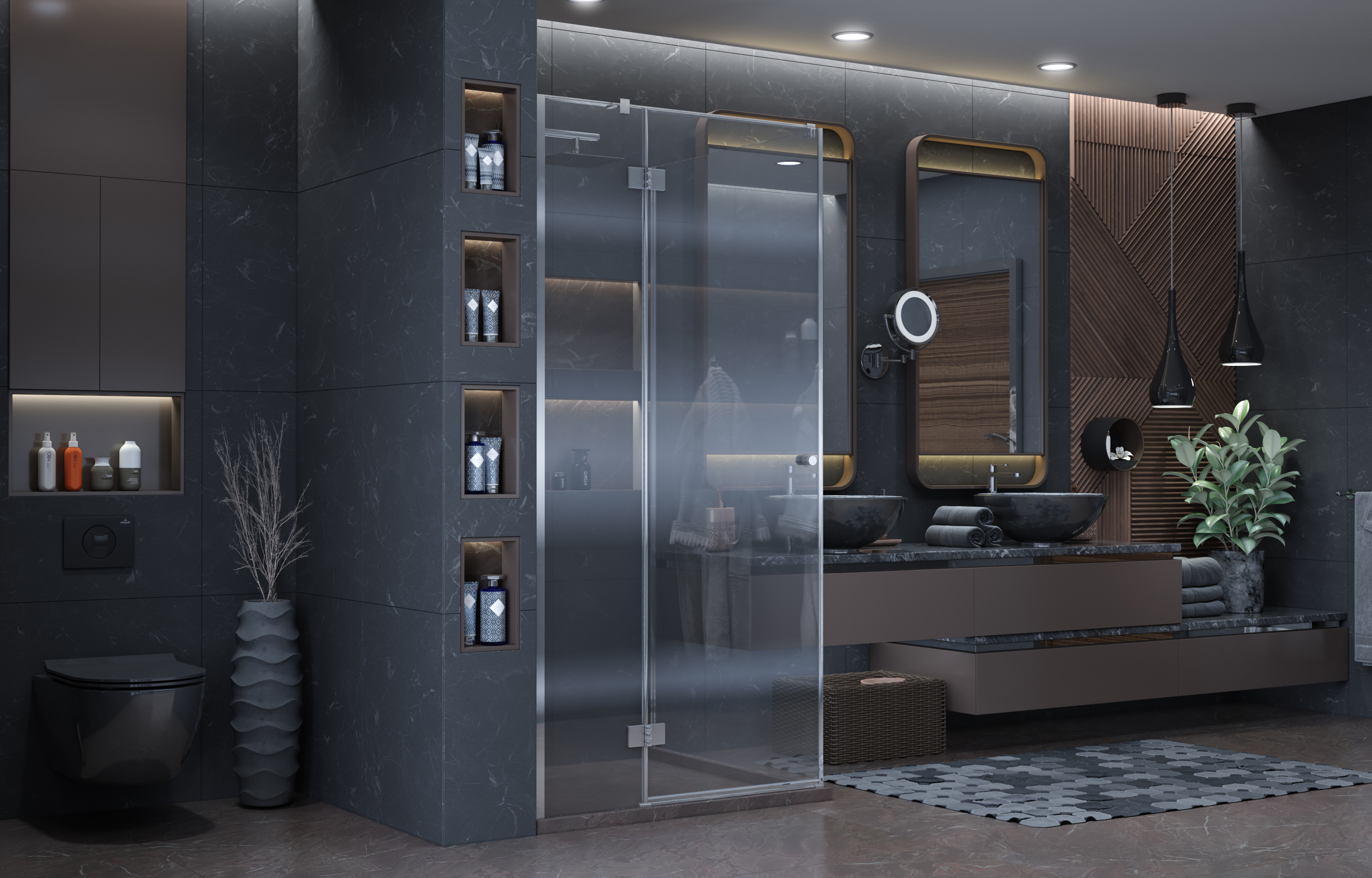 Душевой уголок Gutewetter Practic Square GK-401 75x75 (матовый хром/полистирол rain) фото 6 душевой уголок gutewetter practic square gk-401 75x75 (матовый хром/полистирол rain) фото 6