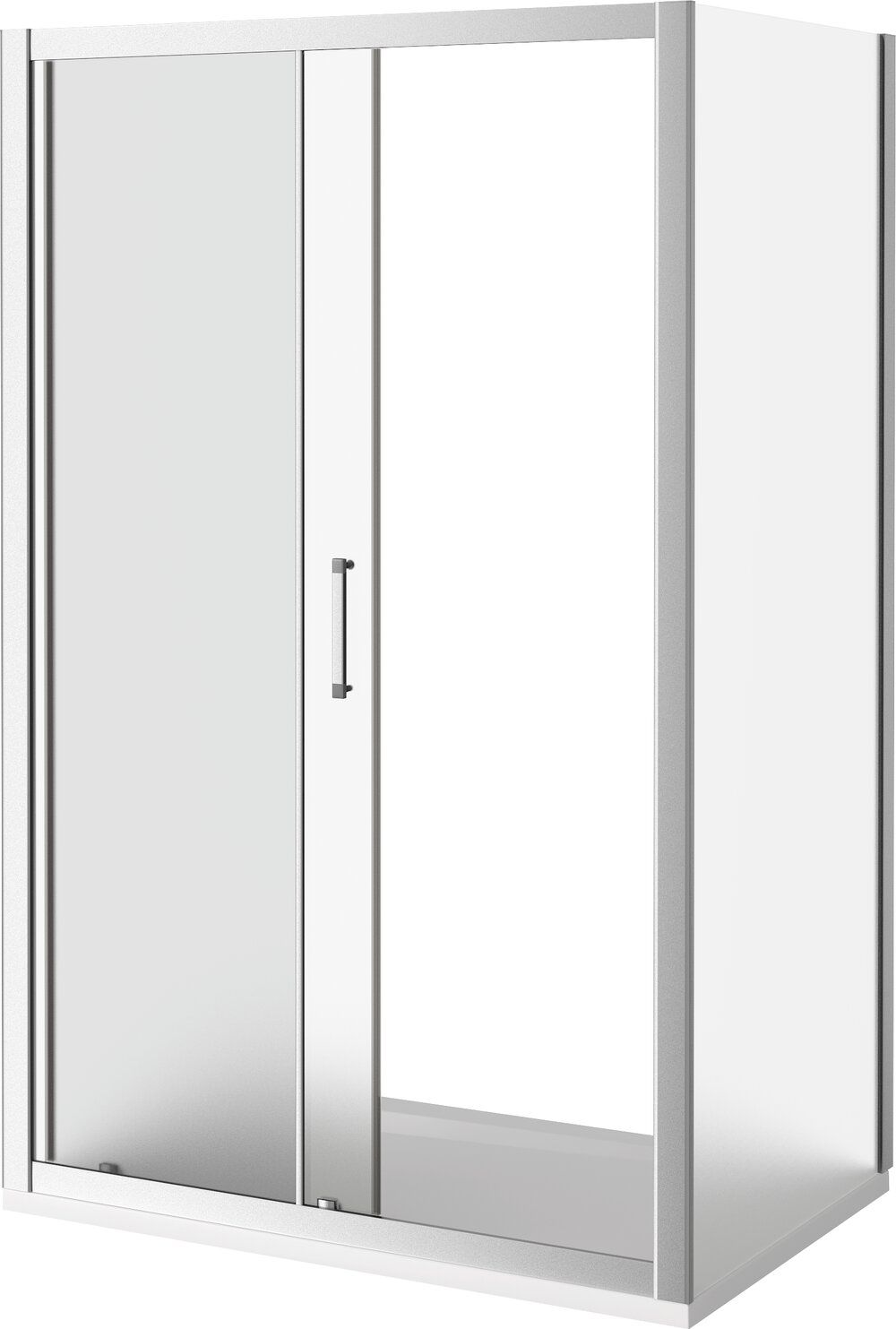 душевой уголок gooddoor latte wtw+sp 120x80 стекло грейп / серебристый профиль