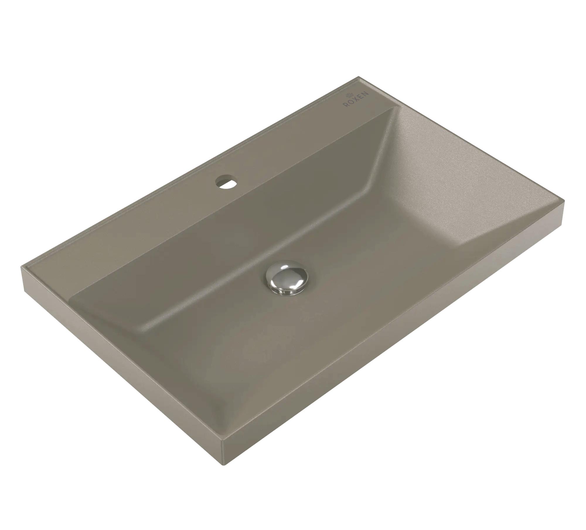 умывальник roxen mila gray 70x45 серый