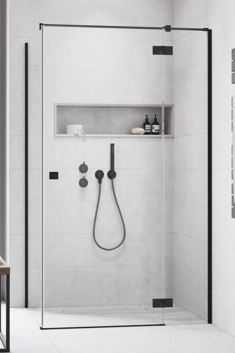 душевой уголок radaway essenza black kdj 100x75