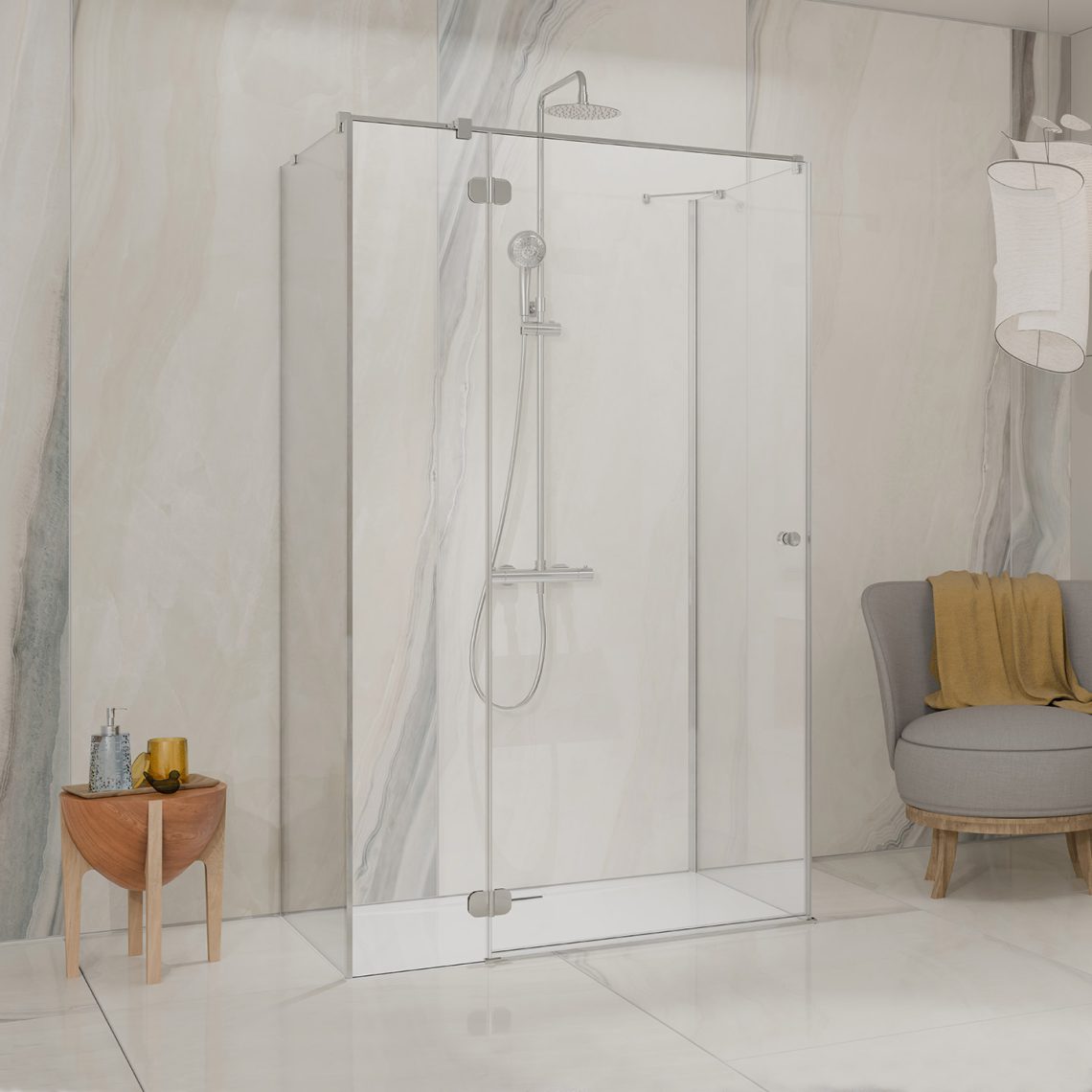душевой уголок radaway torrenta kdj+s 110x70 левый, стекла прозрачные, профиль хром