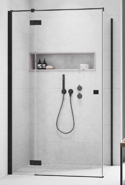 душевая дверь radaway essenza black kdj 100l