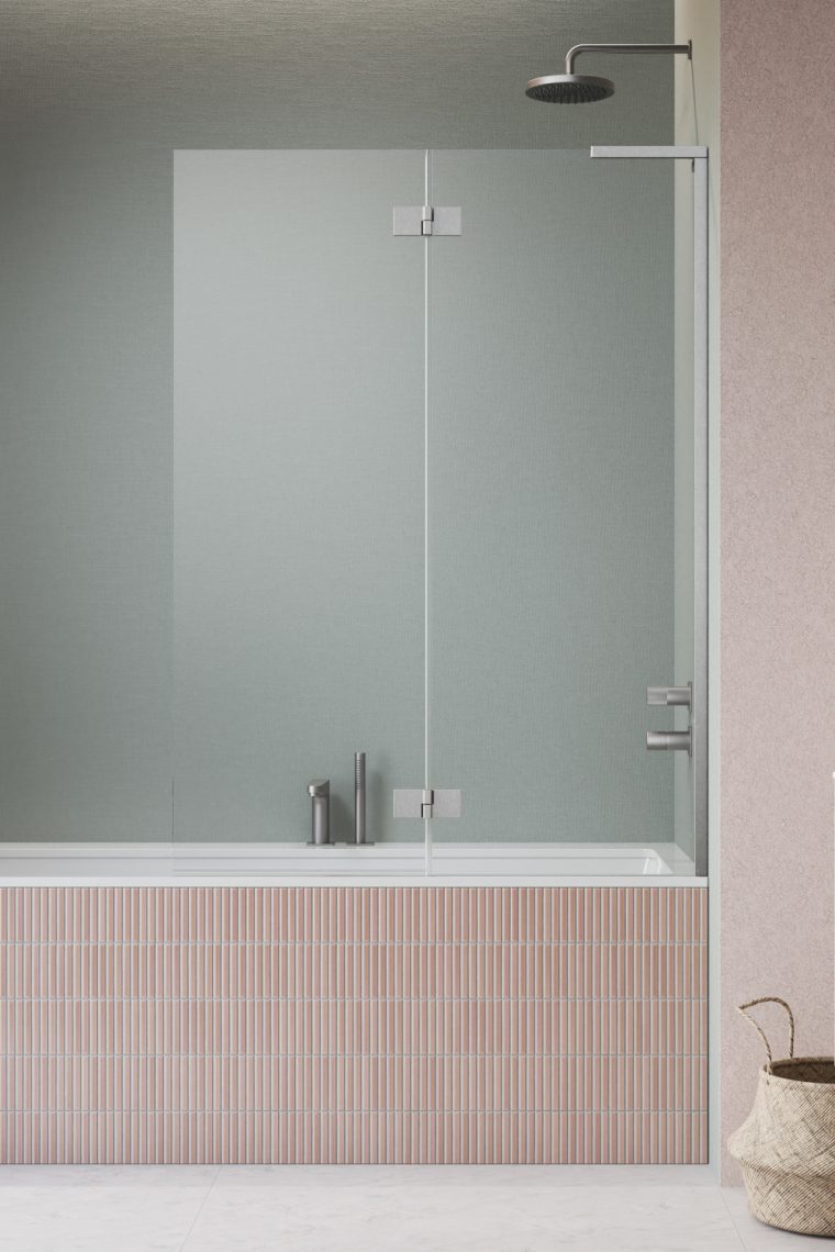 шторка на ванну radaway essenza 8 sl brushed nickel pnd ii 110x150 правая, стела прозрачные. профиль брашированный никель