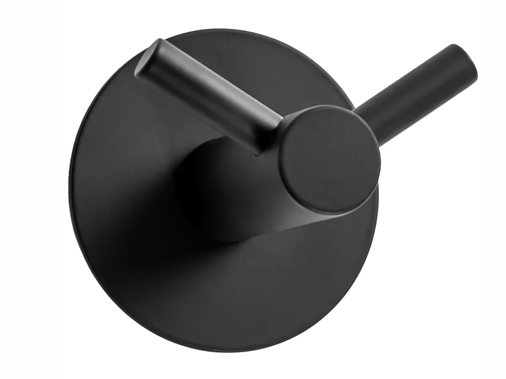 крючок двойной rea black matt 77006 черный матовый