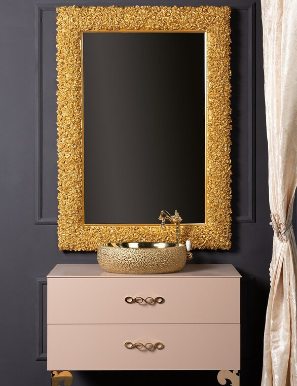 зеркало boheme rose 548 85x110 золото