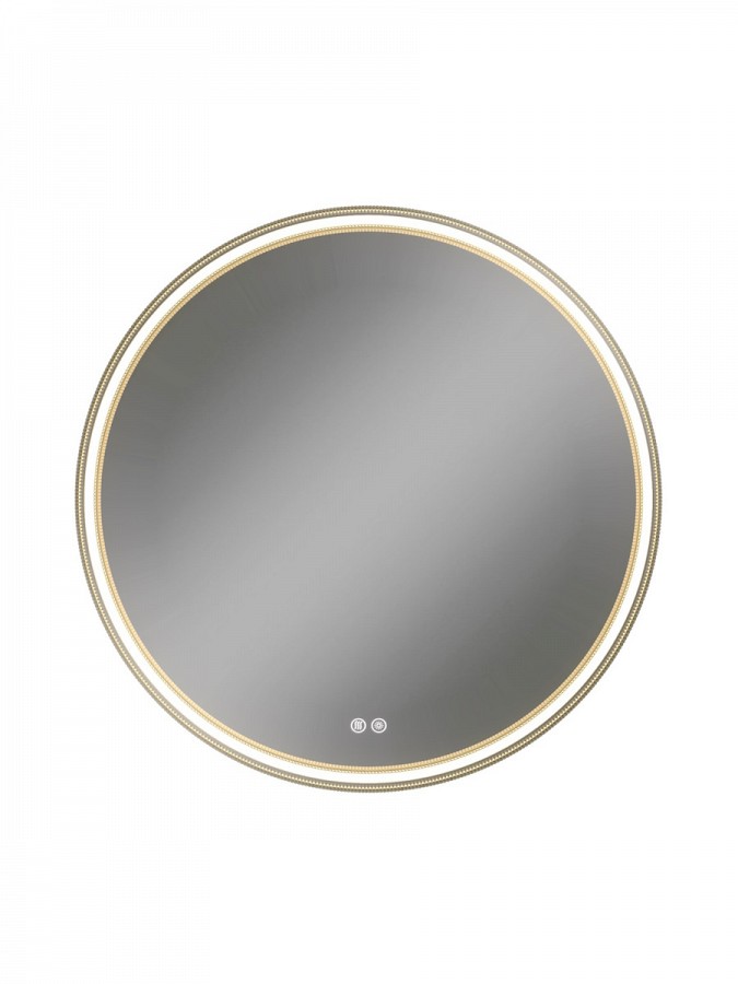 зеркало teymi lina romantic gold d60 led с антизапотеванием, золото