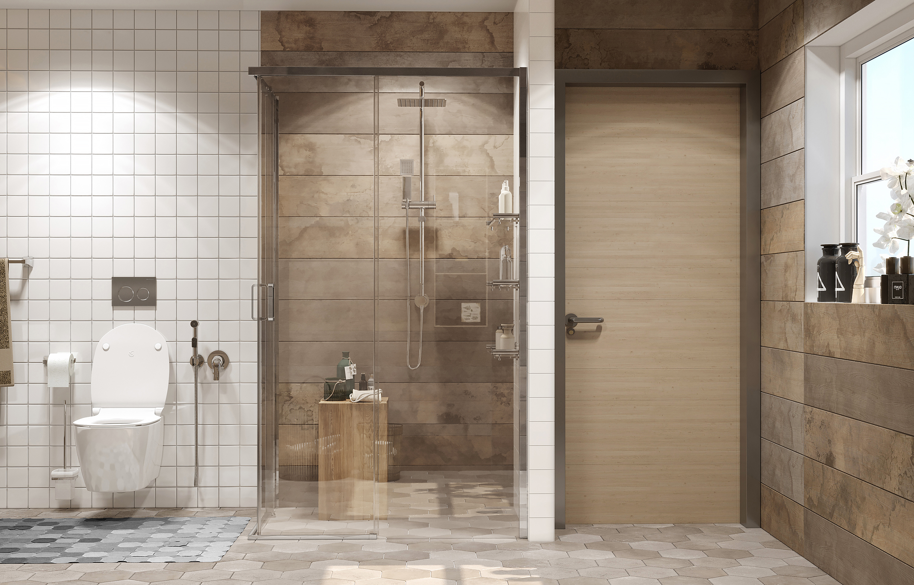 Душевой уголок Gutewetter Practic Square GK-433 108x108 (матовый хром/полистирол lines) фото 14 душевой уголок gutewetter practic square gk-433 108x108 (матовый хром/полистирол lines) фото 14