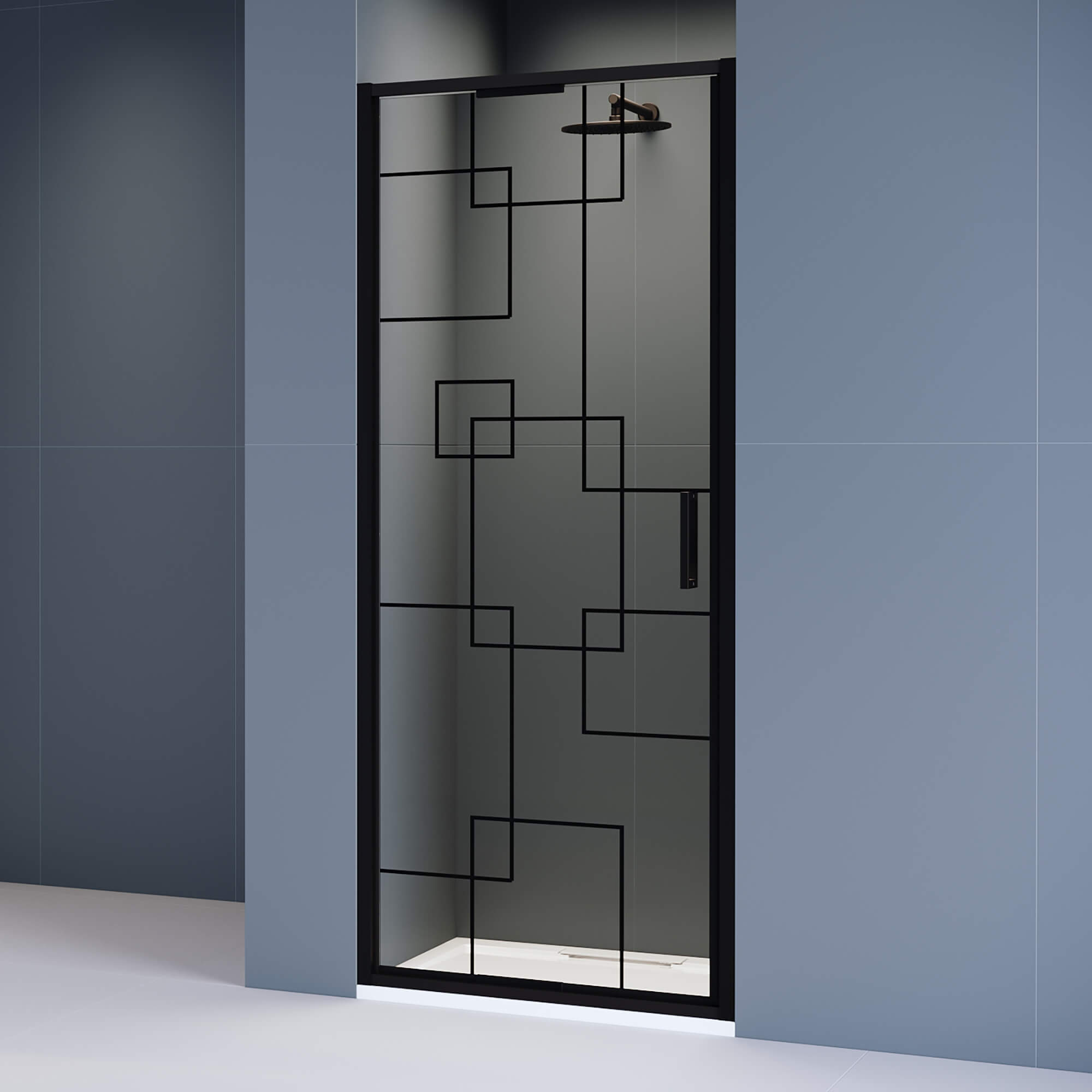 душевая дверь rgw stilvoll sv-05b 80x195 стекло smart line matt / профиль черный