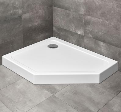 душевой поддон radaway doros pt compact 90x80 левый, белый