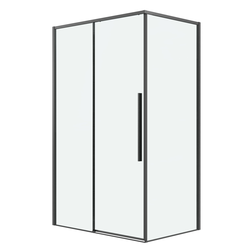 душевой уголок grossman galaxy 120x70 стекло прозрачное / профиль графит