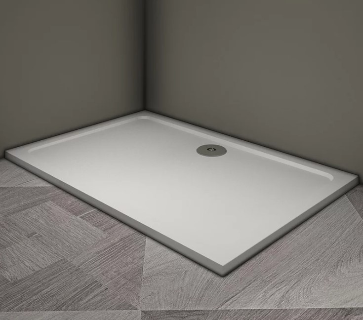душевой поддон veconi tezeo stone tz-09 100x90 белый глянцевый