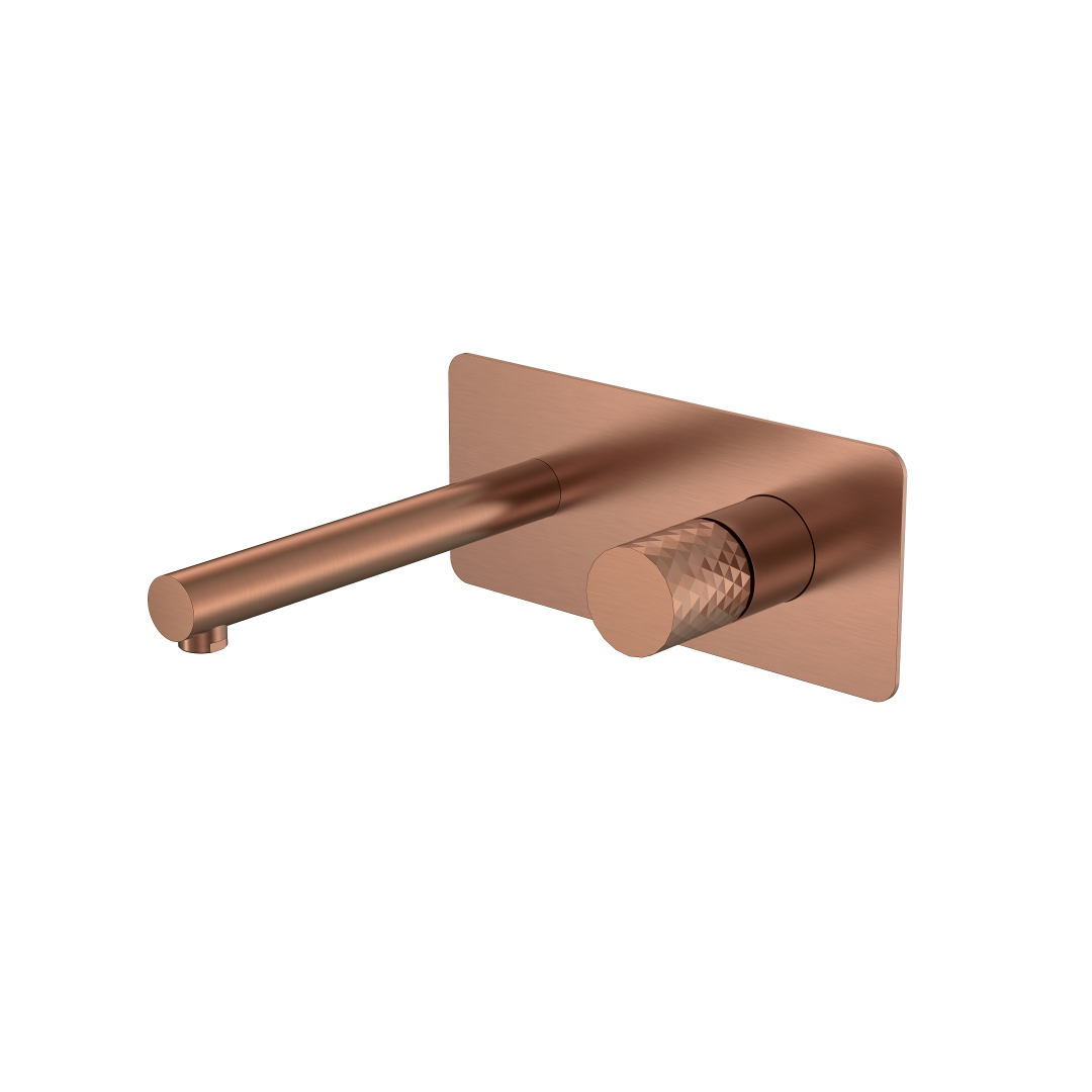 смеситель для умывальника boheme stick copper brushed 125-cb брашированная медь (ручка diamond)