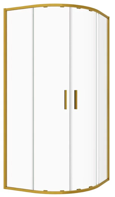 душевая уголок ceramalux cl901-90 matt gold 90x90 прозрачное стекло / профиль золото матовое