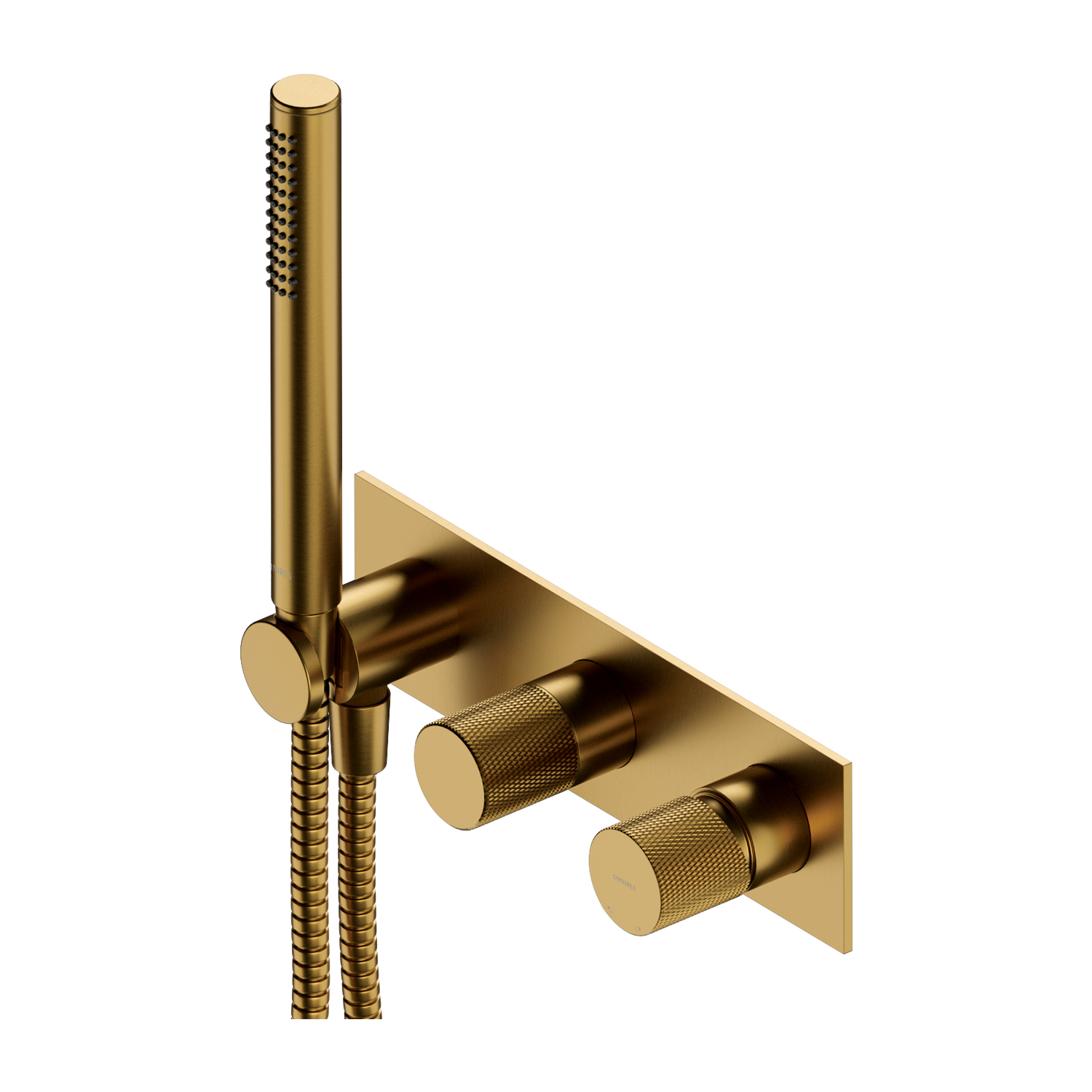 смеситель для ванны и душа скрытого монтажа omnires contour ct8035/1glb брашированное золото