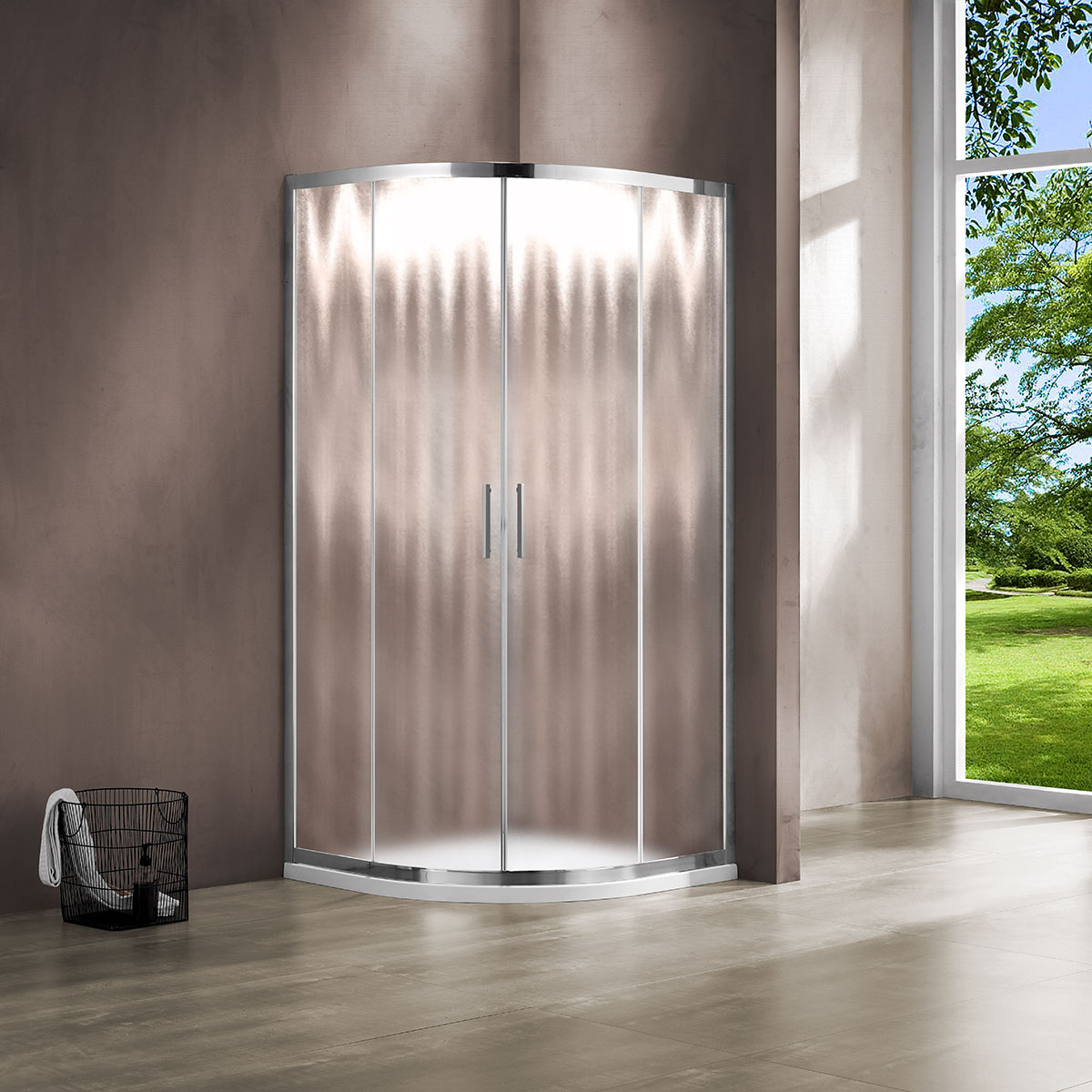 Душевой уголок Gutewetter Practic Square GK-403 83x83 (матовый хром/полистирол lines) фото 10 душевой уголок gutewetter practic square gk-403 83x83 (матовый хром/полистирол lines) фото 10