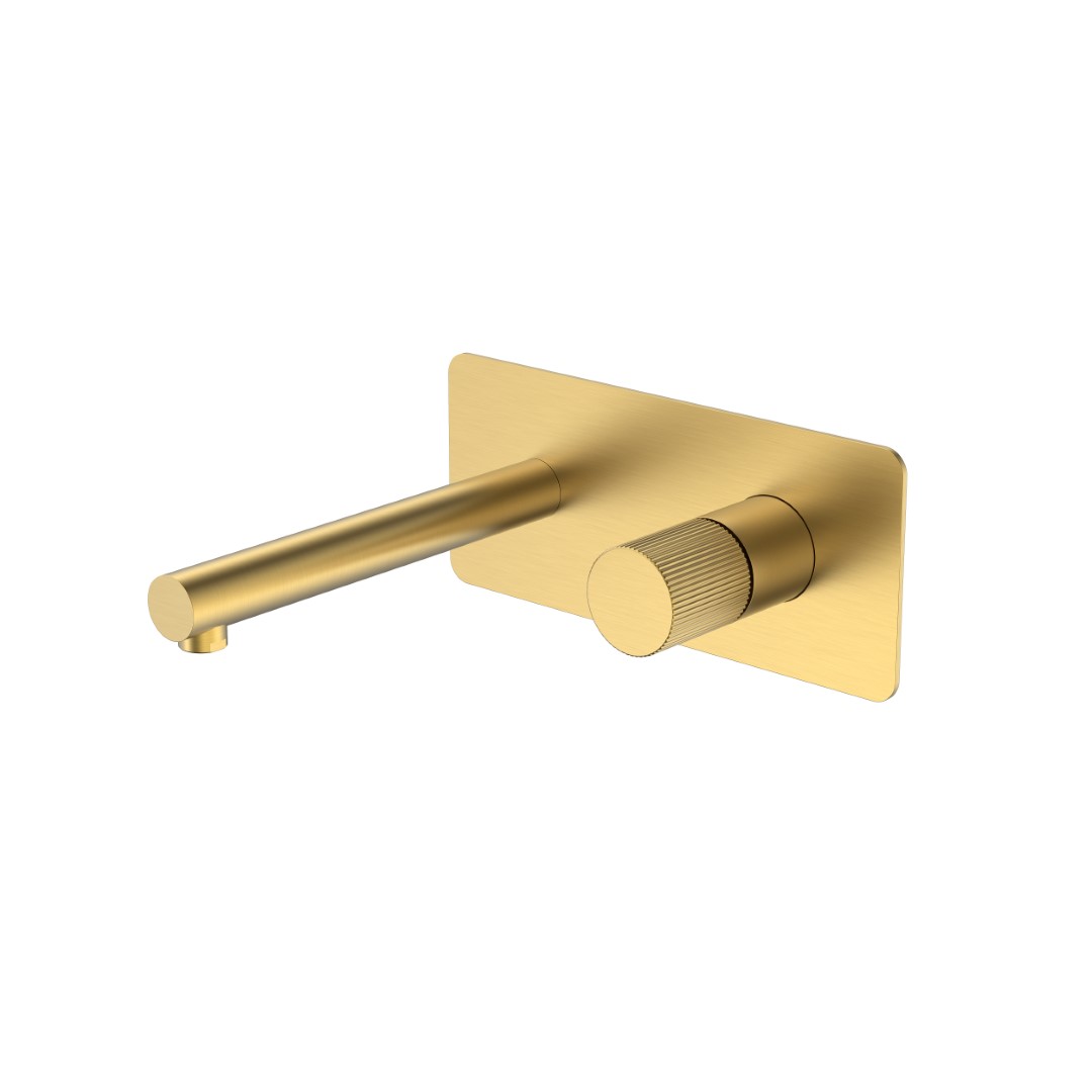 смеситель скрытого монтажа для умывальника boheme stick linea matt gold матовое золото