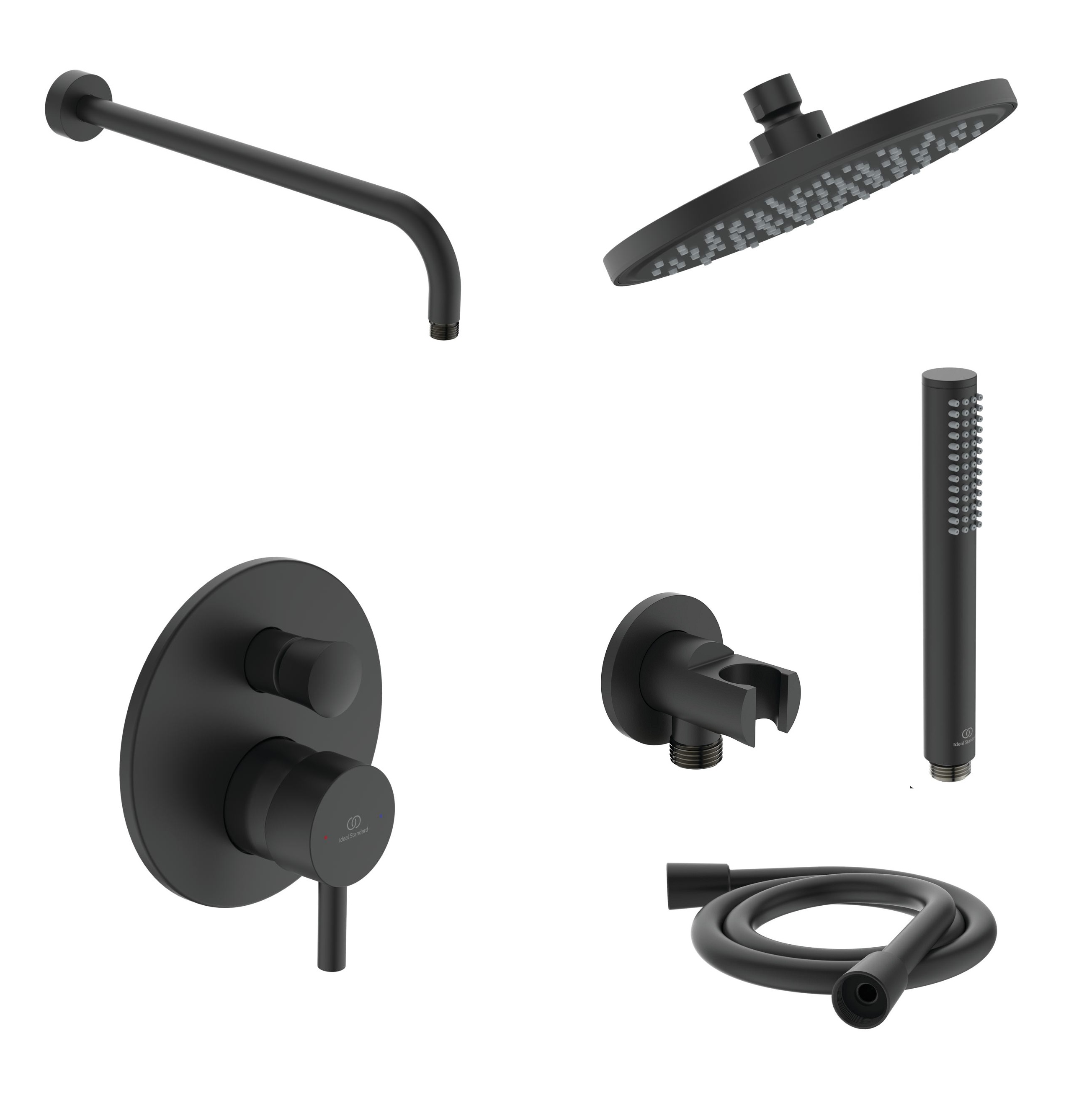 душевая система скрытого монтажа ideal standard ceraline black 6 in 1 seta6939xg черный
