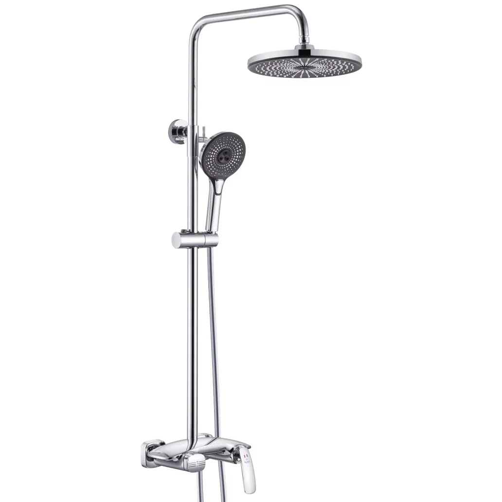 душевая стойка rose r1136 хром