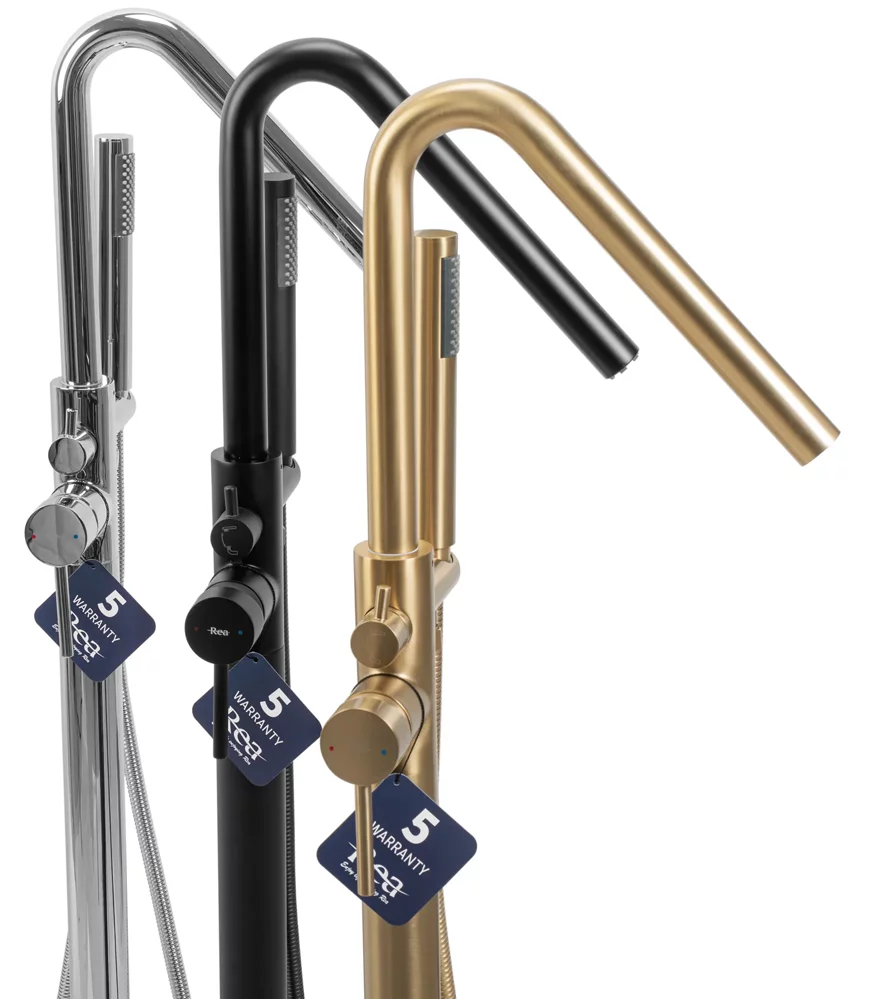 смеситель для ванны rea aras gold matt rea-b2719 золото матовое