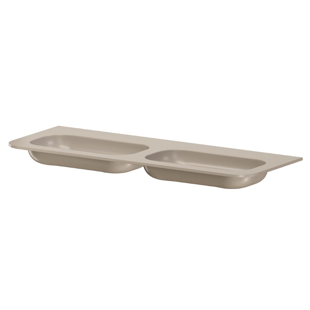 умывальник моноблок armadi art voi 140 см 786-140-2-d stone finish daphne, бежевый