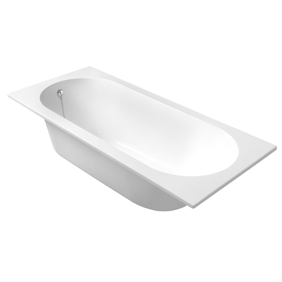 ванна из искусственного мрамора белюкс борнео 180x80 белая матовая (solid surface)