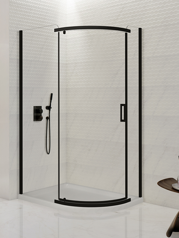 душевой уголок new trendy new komfort black 120x85 стекло прозрачное