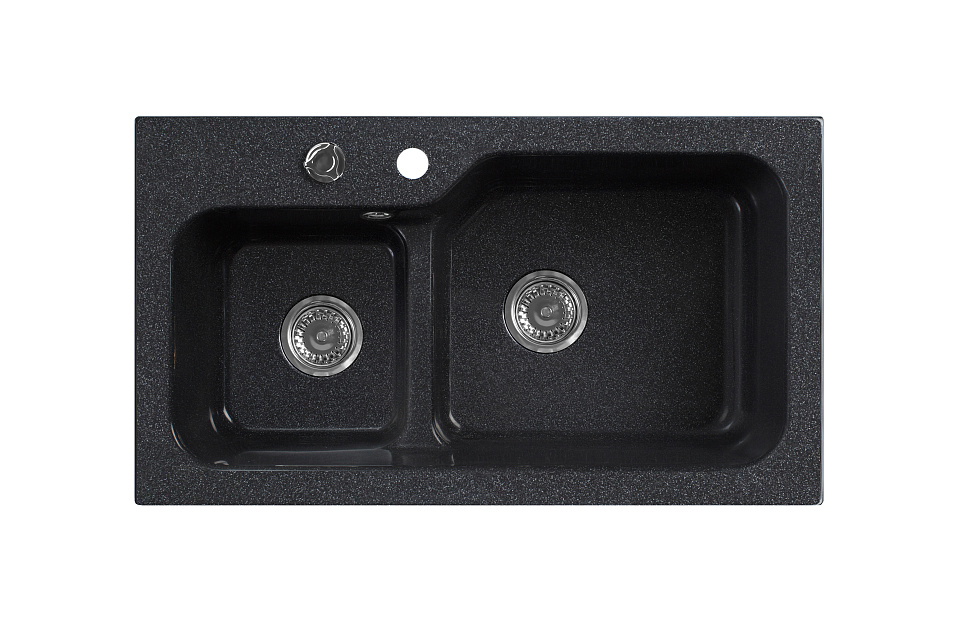 кухонная мойка белюкс sg-rec-duo 8045 черный