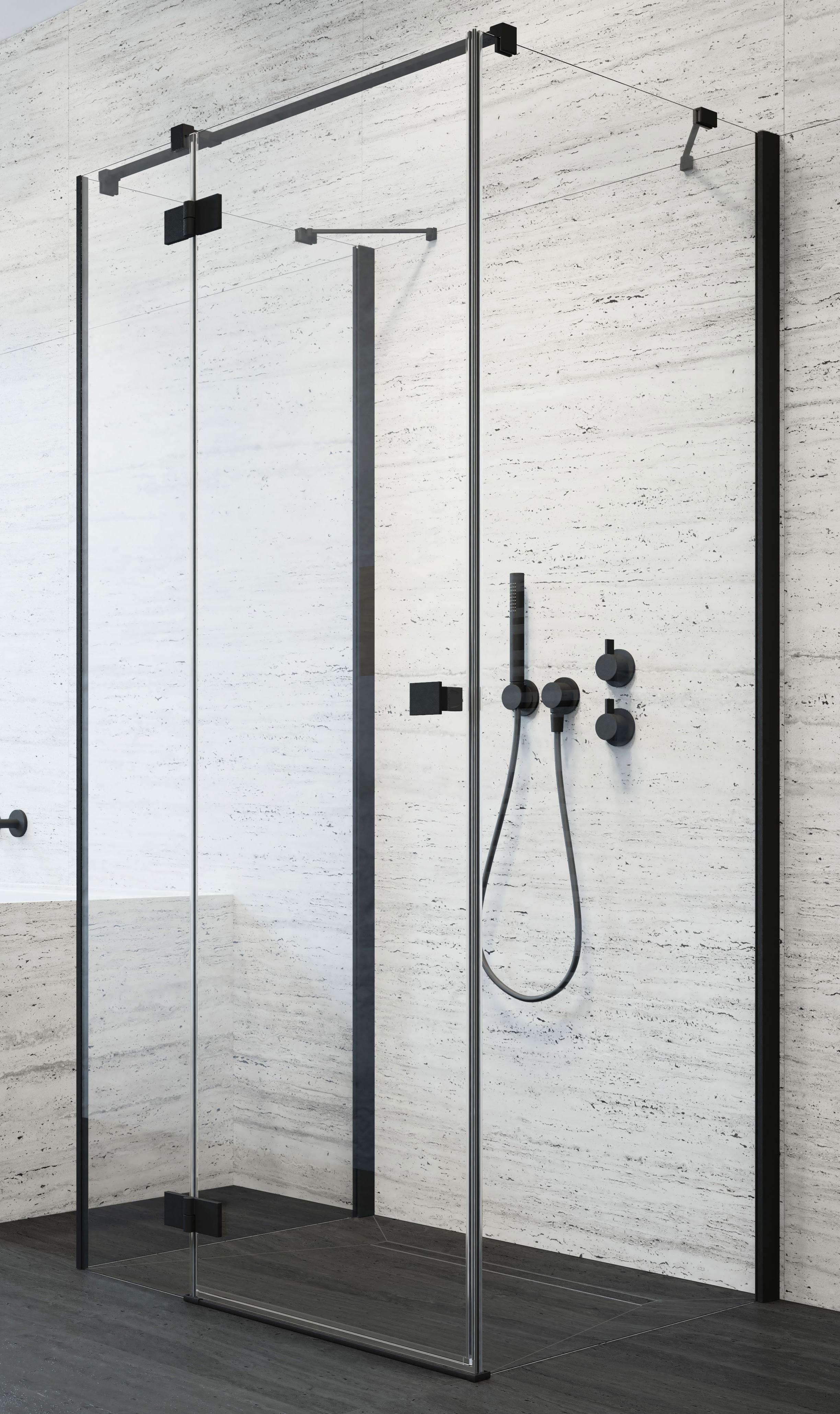 душевая дверь radaway essenza black kdj+s 120l