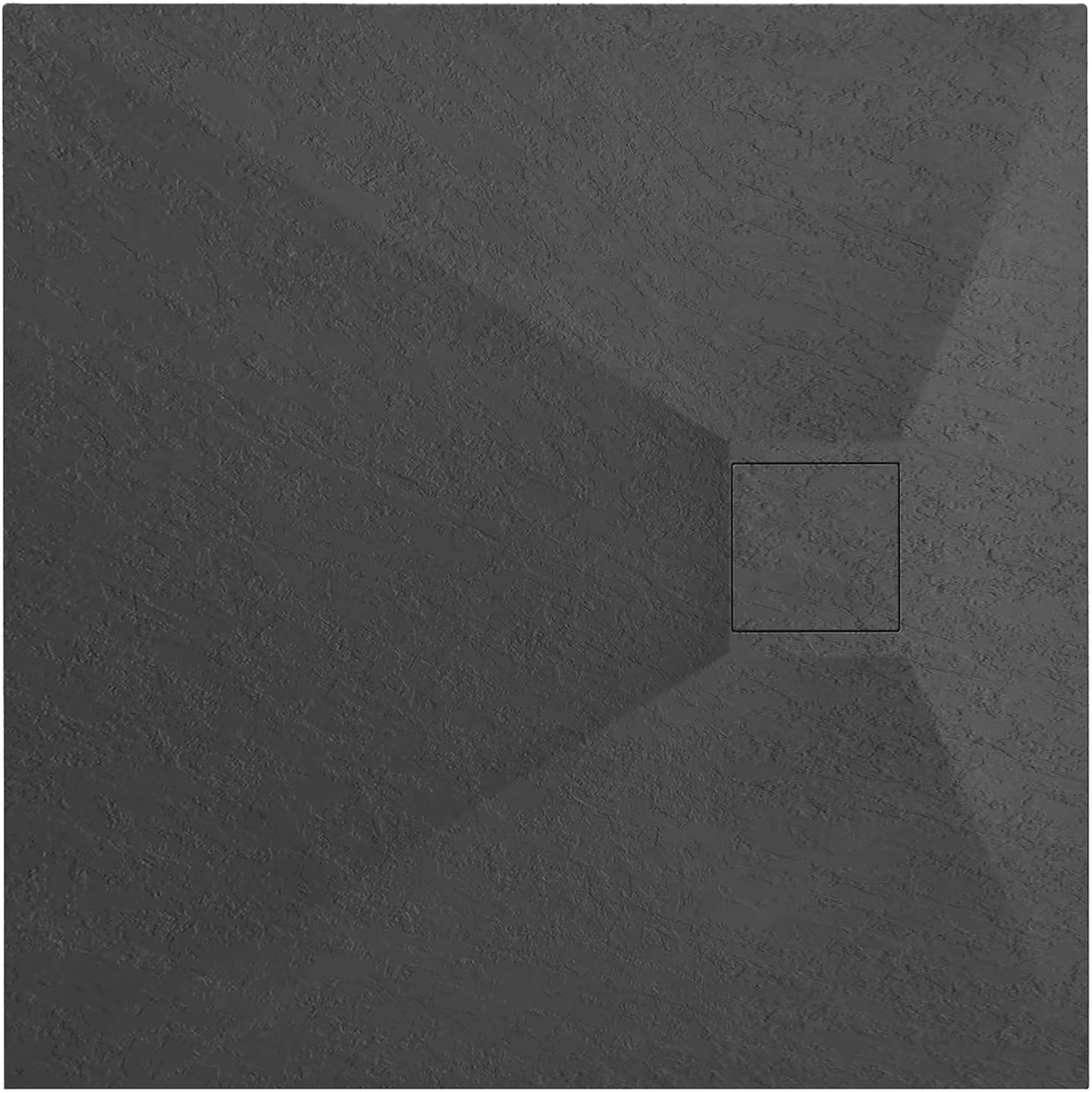 душевой поддон rea magnum black 90x90 черный
