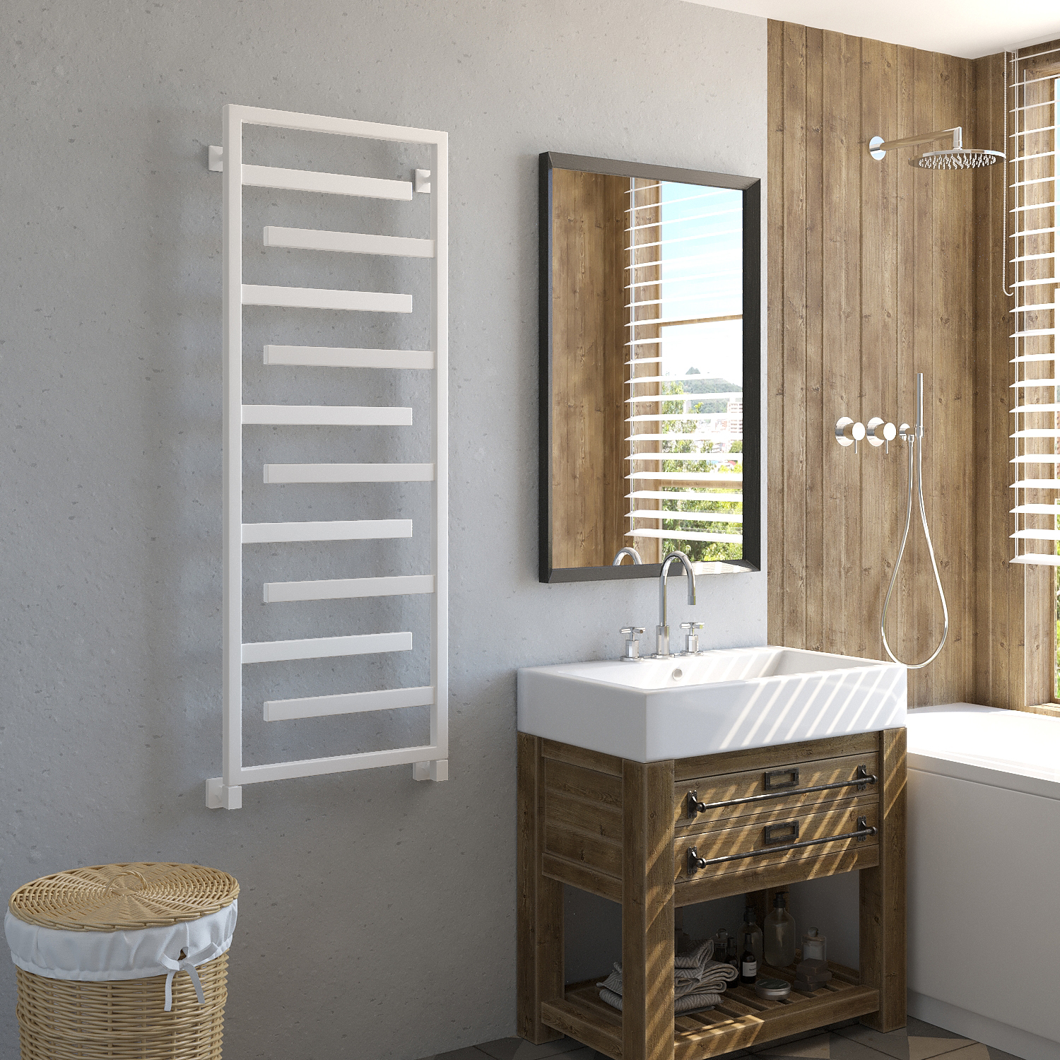 полотенцесушитель водяной stinox corsica 50x140 белый матовый