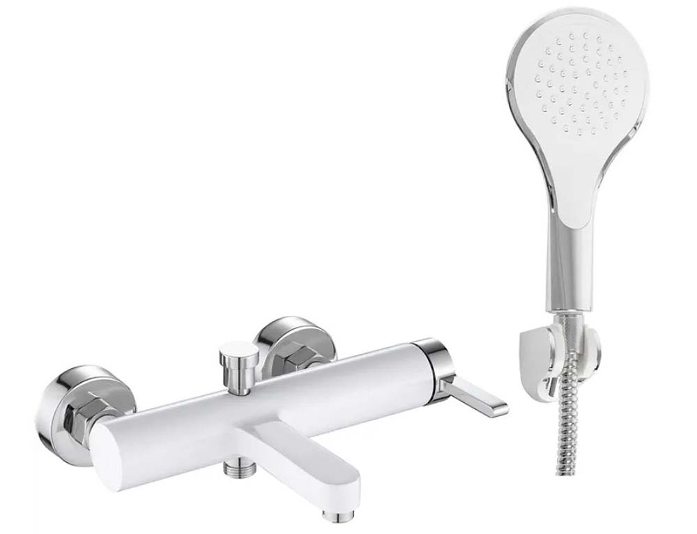 смеситель для ванны rea polo white chrome rea-b9943 белый / хром