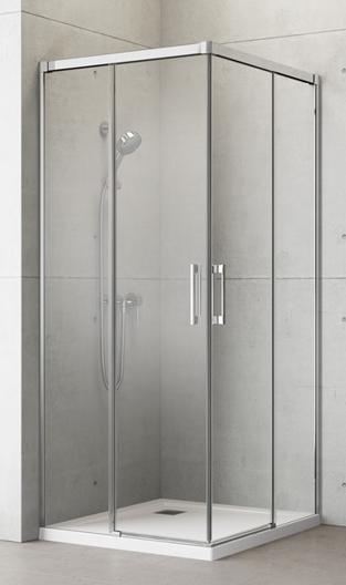 душевой уголок radaway idea kdd 100x90 прозрачное/хром