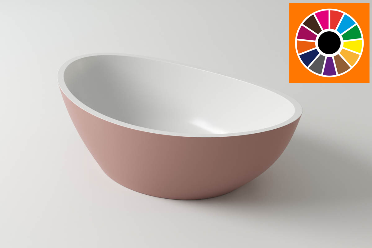 умывальник накладной holbi europe 55x33,5 sd двухцветный матовый ral