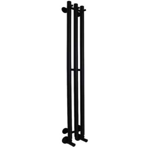 полотенцесушитель маргроид inaro 120x6x12 черный матовый (3 крючка) (частичная комплектация)
