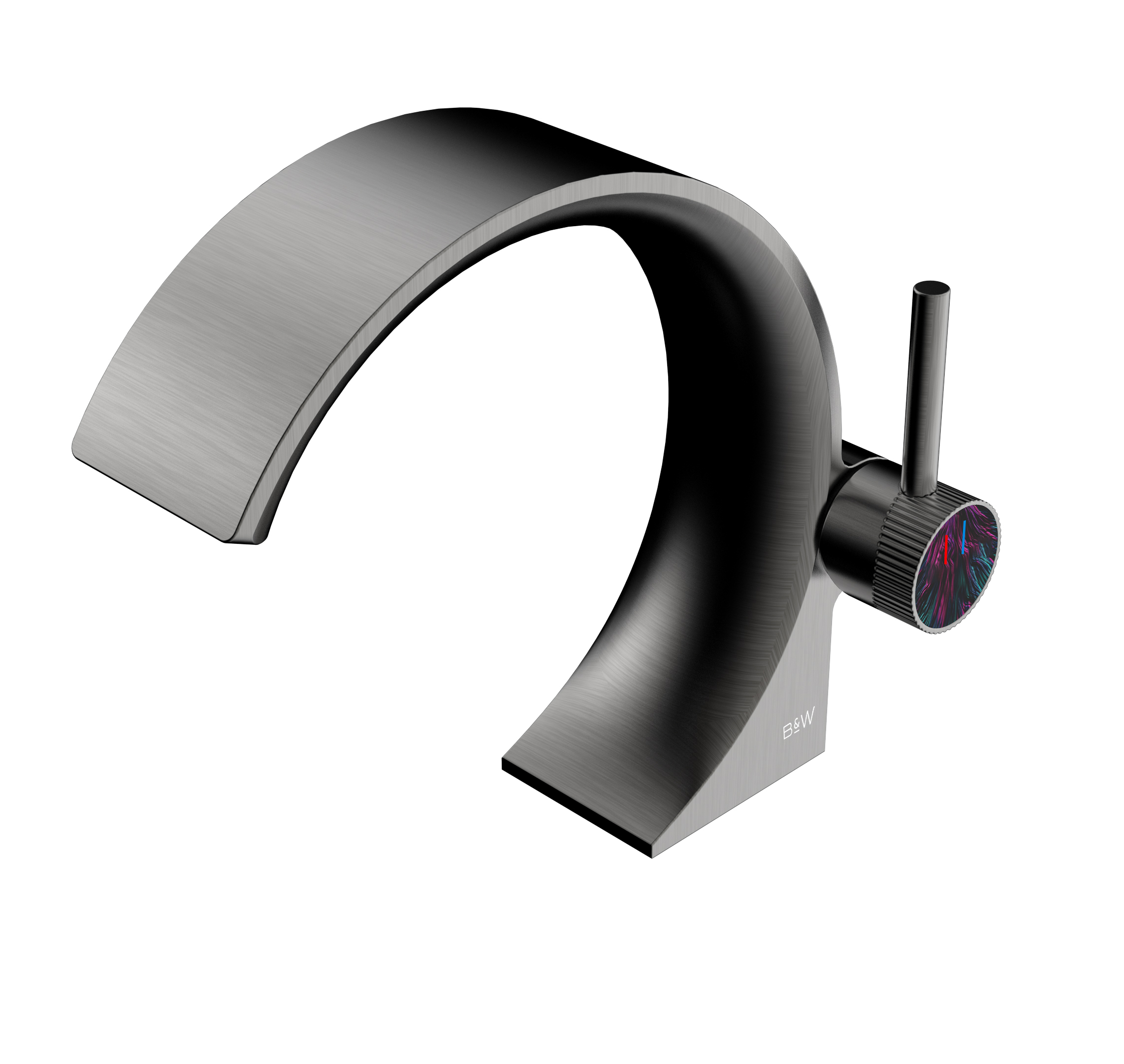 смеситель для умывальника black&white gravity gf-7106-gm графит