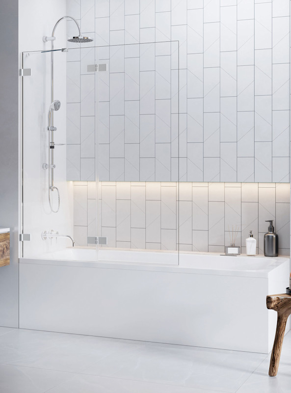 шторка на ванну radaway euphoria pnd 100 l (прозрачное)