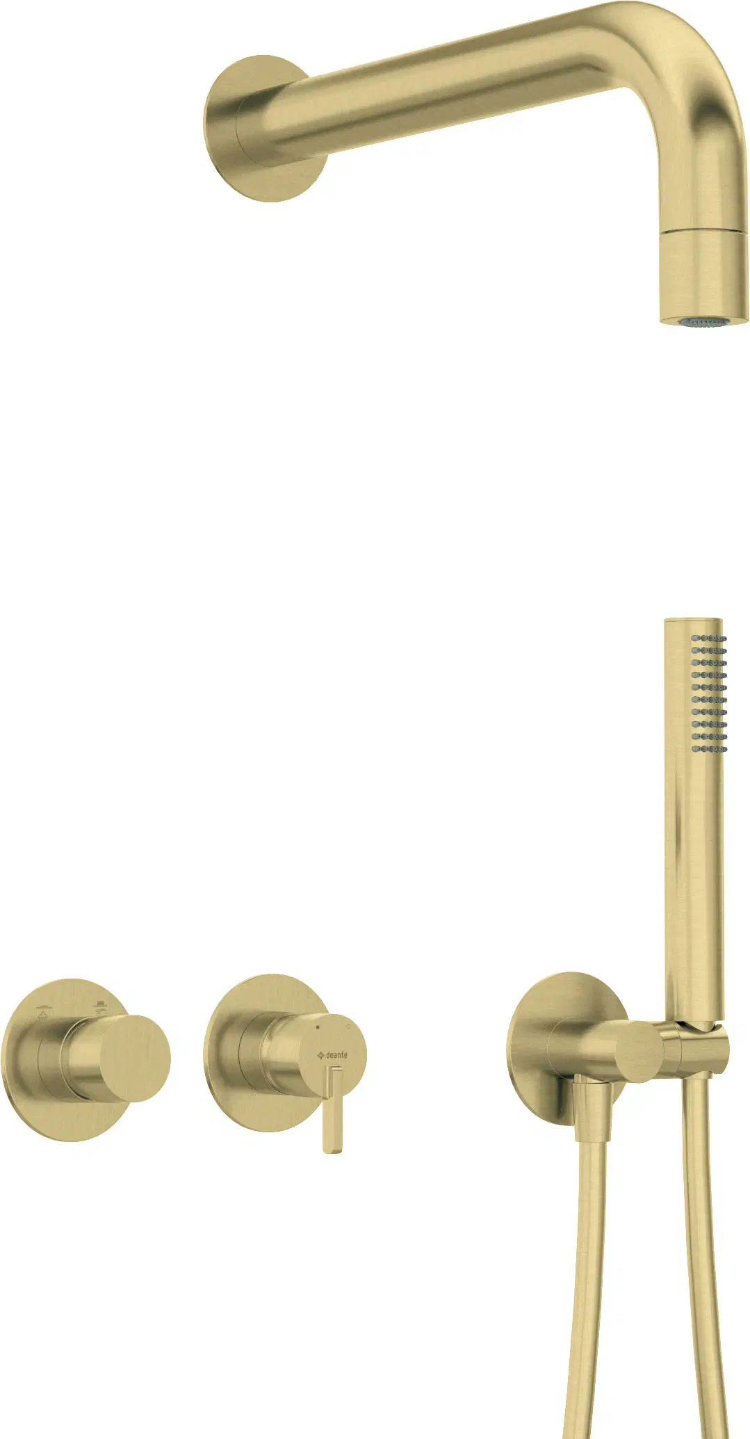 душевая система скрытого монтажа deante silia gold br nqs_r0xk брашированное золото