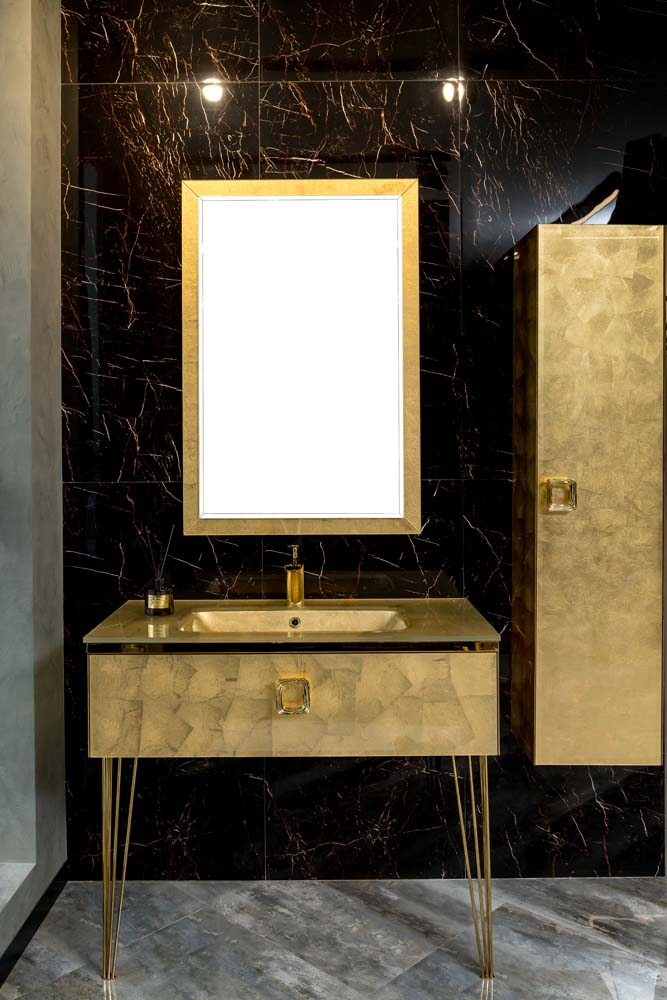 тумба armadi art lucido 80 см, поталь goldfoil