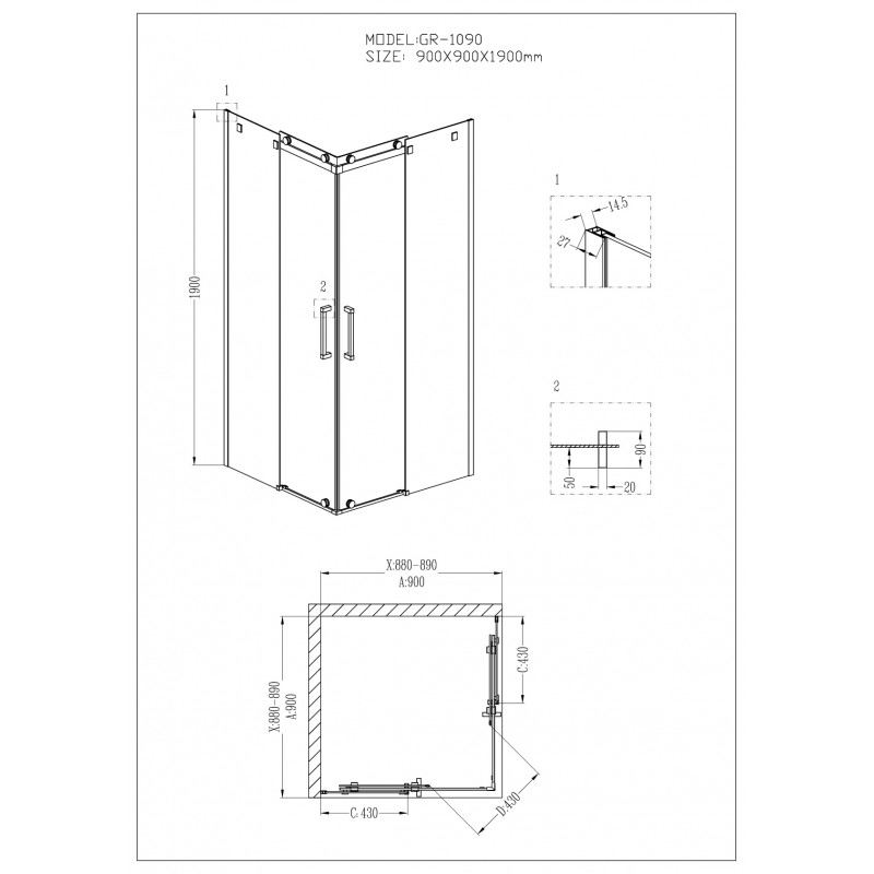 Душевой уголок Wasserkraft Aller Black Matt 10H07LB 120x90 фото 2 душевой уголок wasserkraft aller black matt 10h07lb 120x90 фото 2