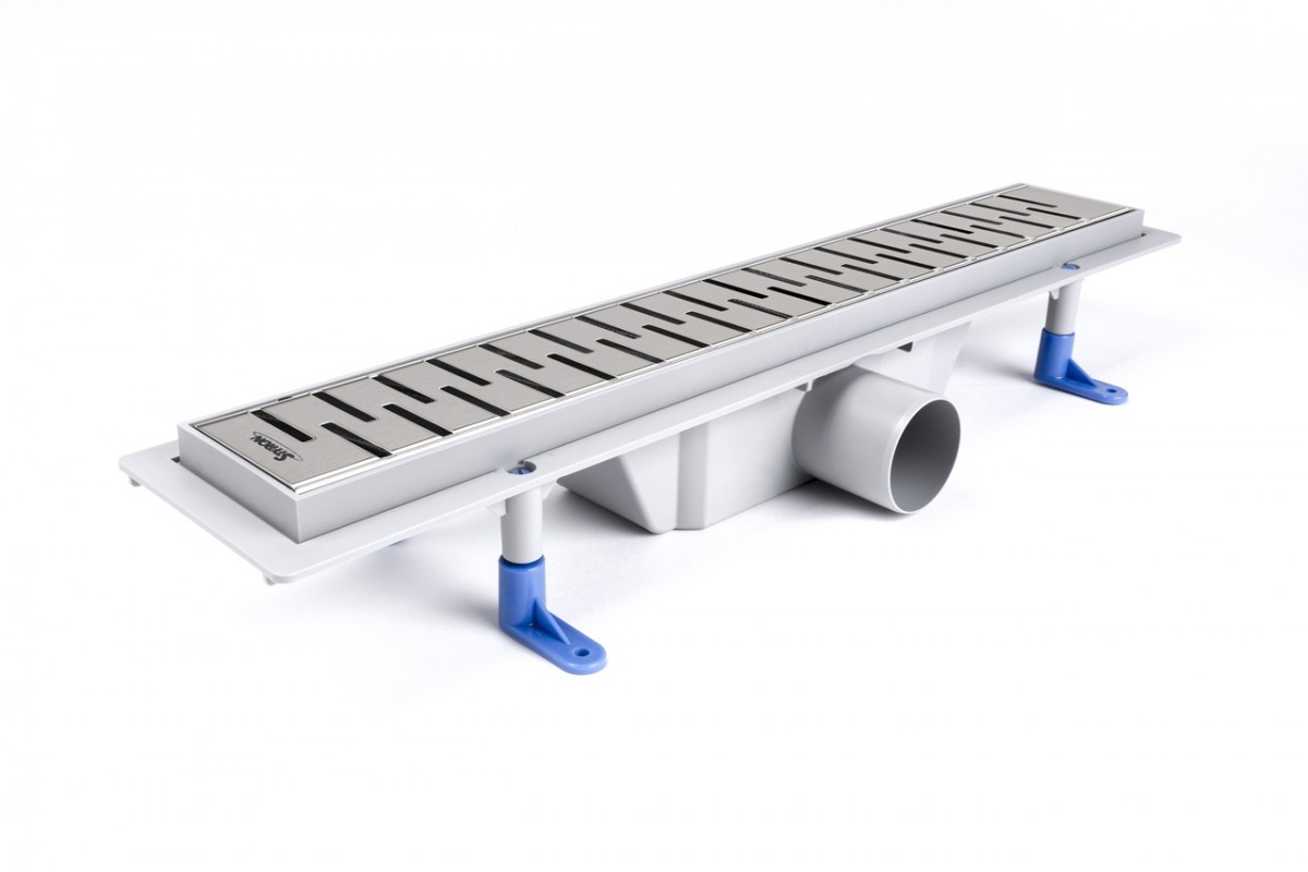 душевой лоток styron sty-м-50 с решеткой medium, серый